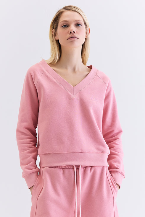 BLUSA DECOTE V ROSA